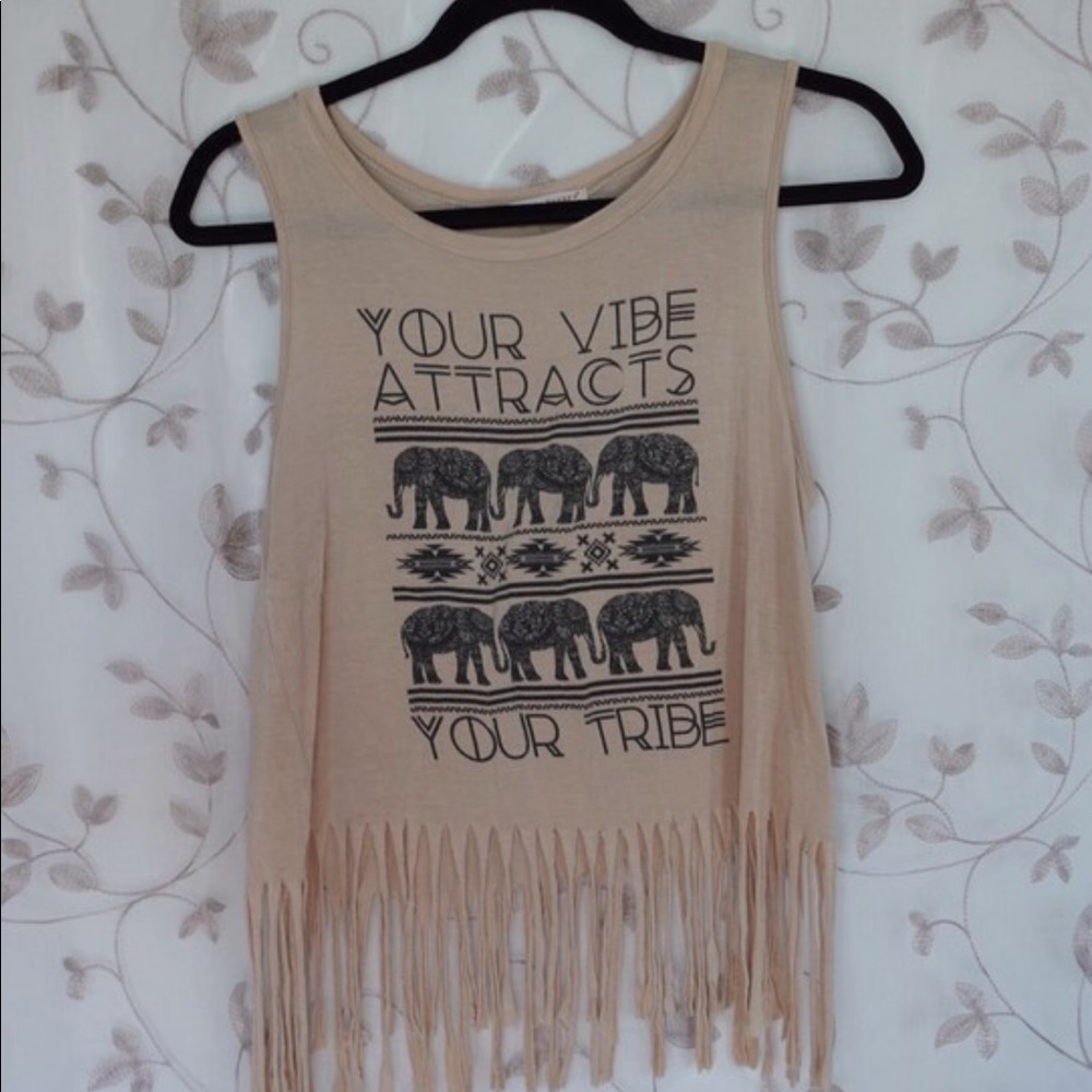 Papaya Fringe Tank Top